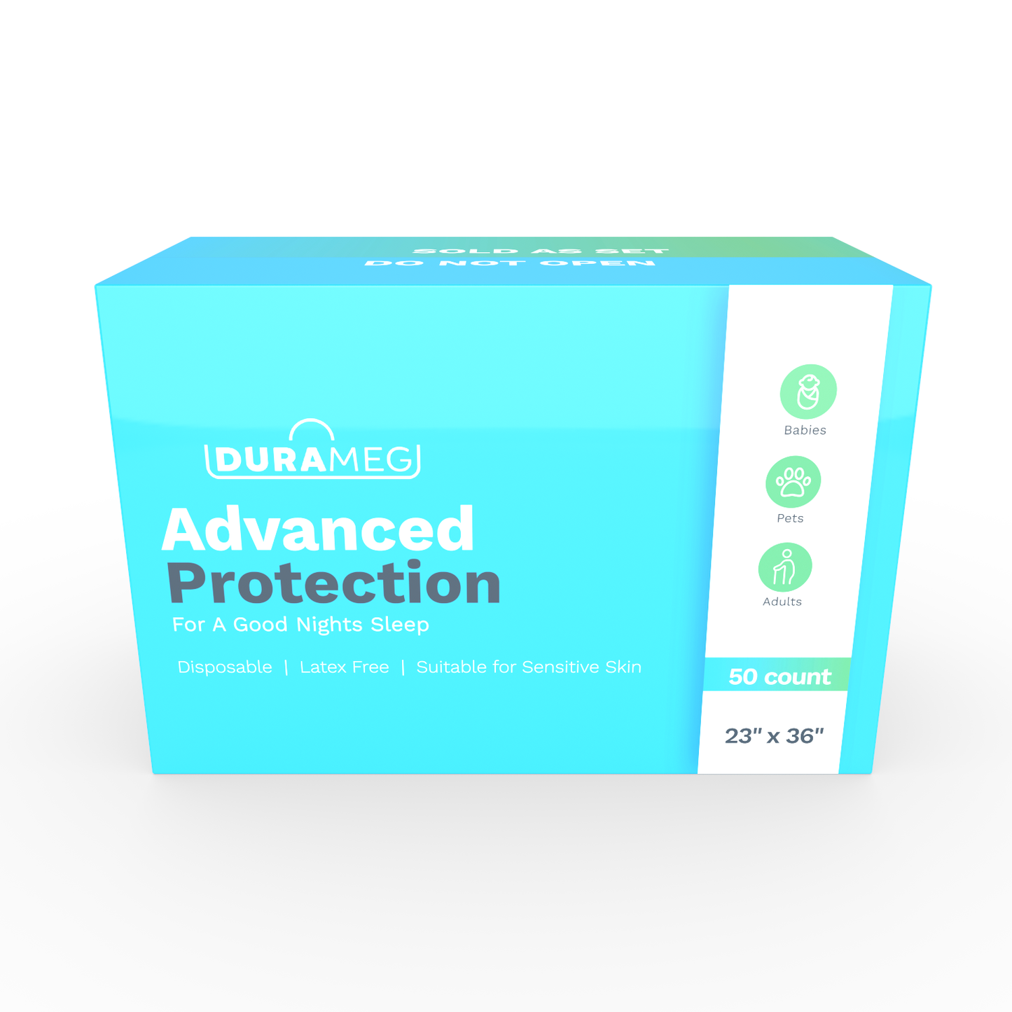 DURAMEG 23x36 disposable underpads, 50 count