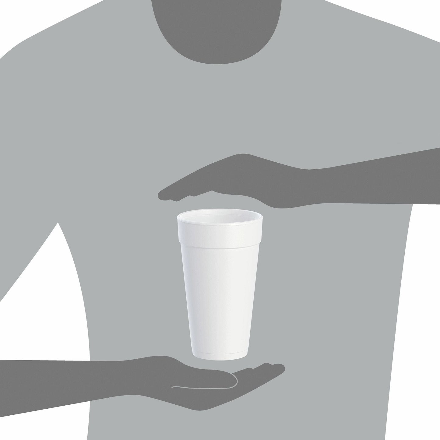 Dart 20 oz White Insulated Foam Cups, 500 Count – 20J16 – product image