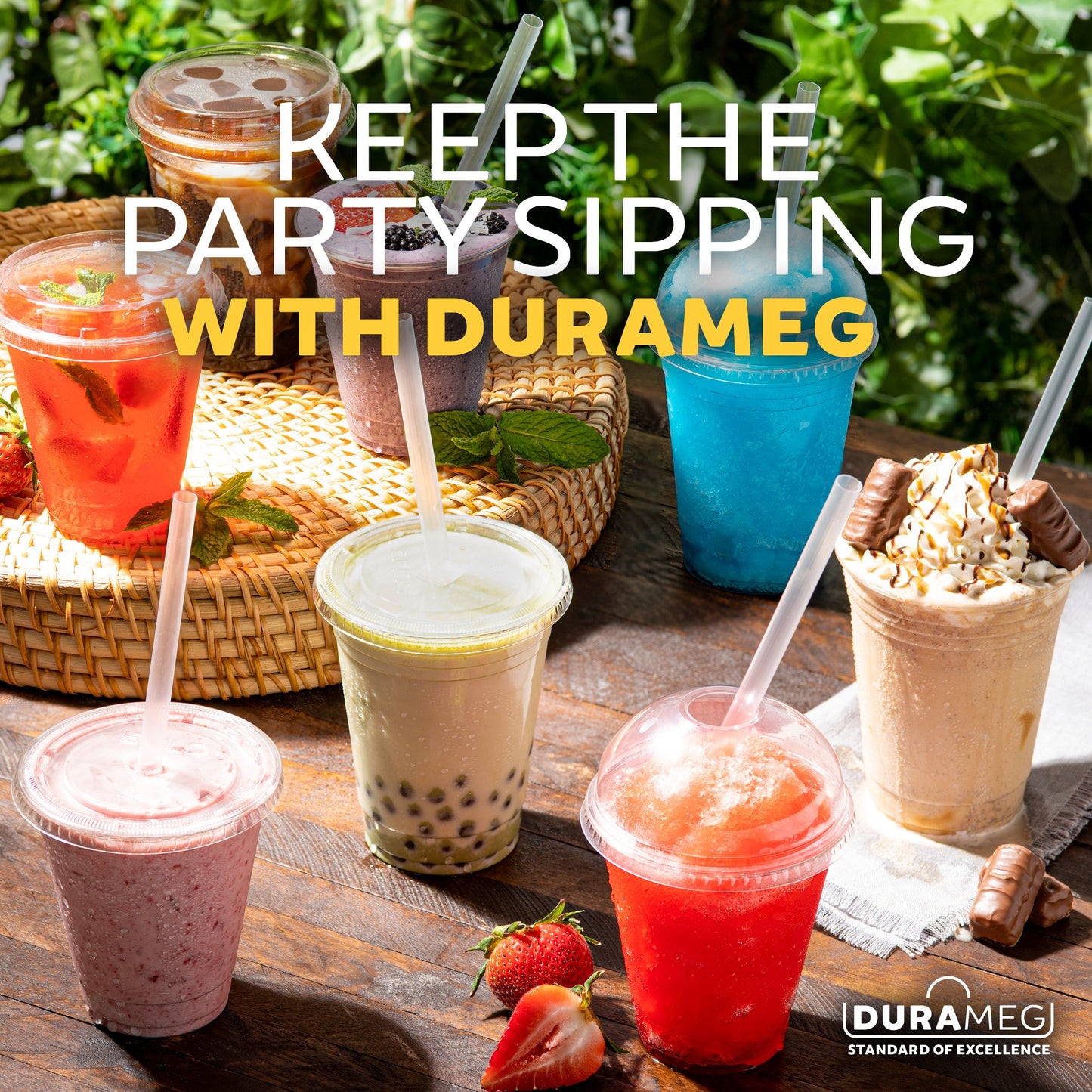 DURAMEG 16 oz Clear PET Cups with Straw-Slot Flat Lids, 100 Count — product detail image 8