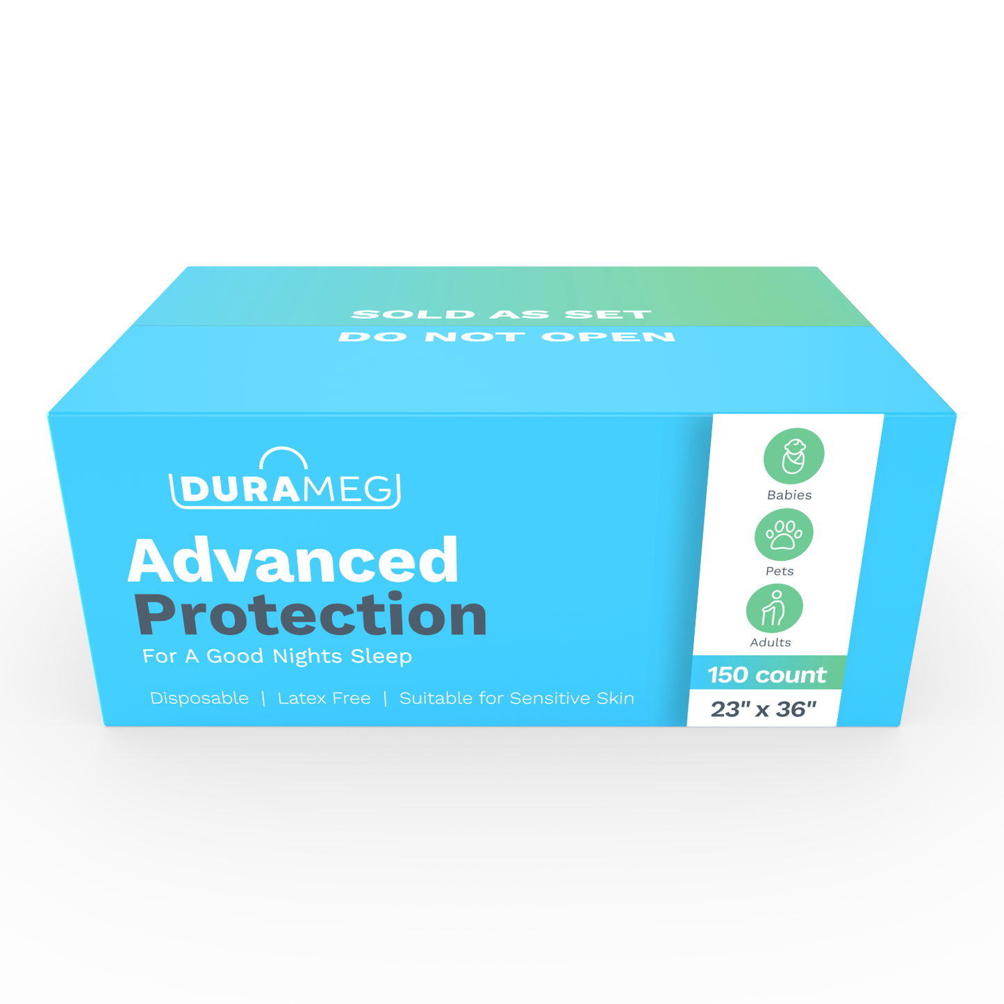DURAMEG 23x36 disposable underpads, 150 count