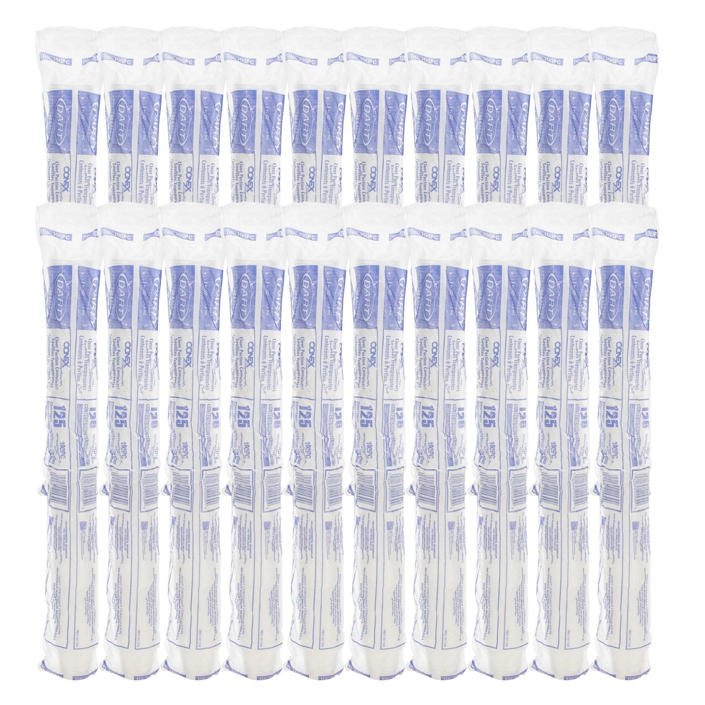 Dart 1 oz Clear Polypropylene Portion Cups, 2500 Count – 100PC – case packaging