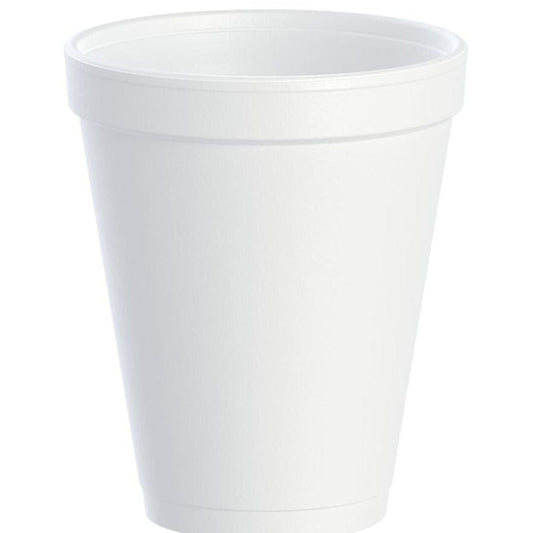 White Insulated Foam Cups 10 oz 1000 Count - Disposable J Cup® | Dart 10J10