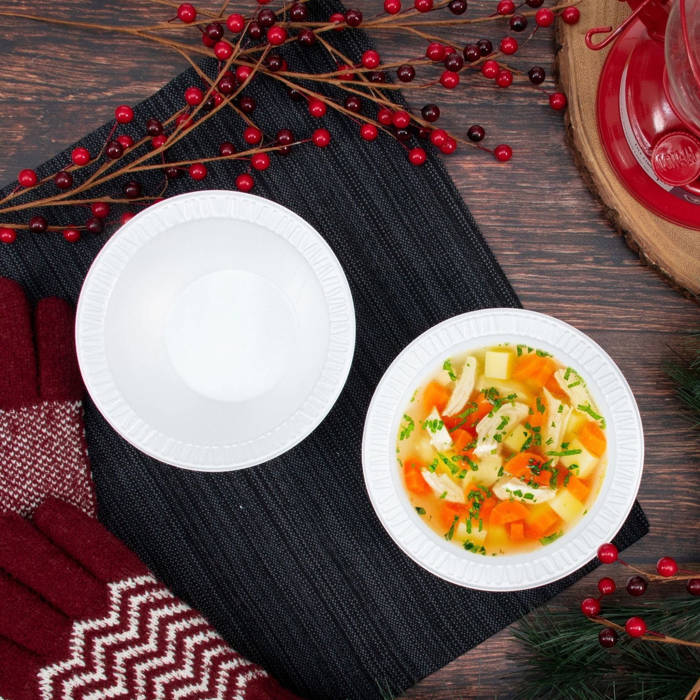 White Non-Laminated Concorde Round Foam Bowl 10-12 oz (1000) | Dart 12BWWCR