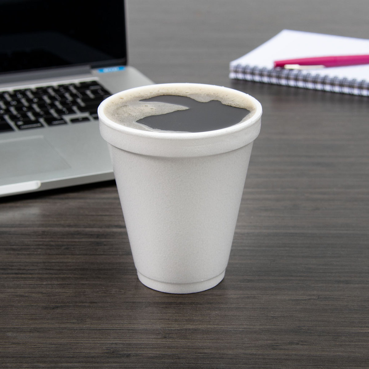 Dart 12 oz White Squat EPS Foam Cups, 1,000 Count – 12J16