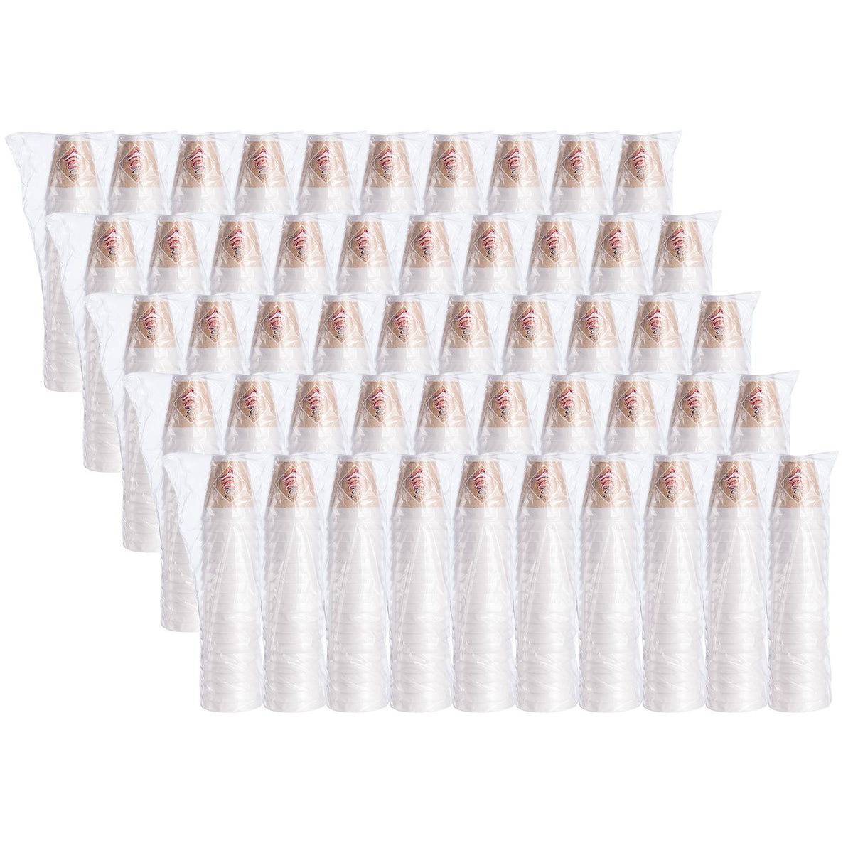 Dart 12 oz Stock Printed EPS Foam Cups - Café G® - Red, 1,000 Count – 12X16G