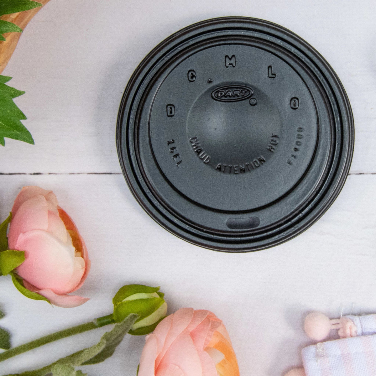 Dart 12-24 oz Black HIPS Plastic Cappuccino Lids, 1,000 Count – 16ELBLK