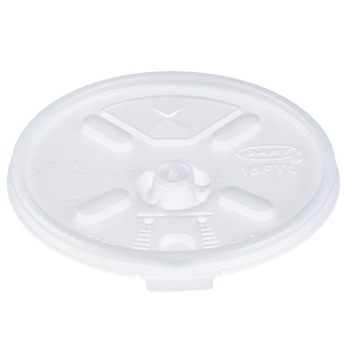 Dart Straw-Slotted Lids for 12–24 oz Foam Cups, 1000 Count – 16FTLS – product