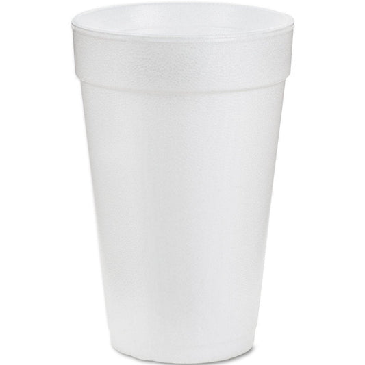 White Insulated Foam Cups 20 oz 500 Count - Disposable J Cup® | Dart 20J16