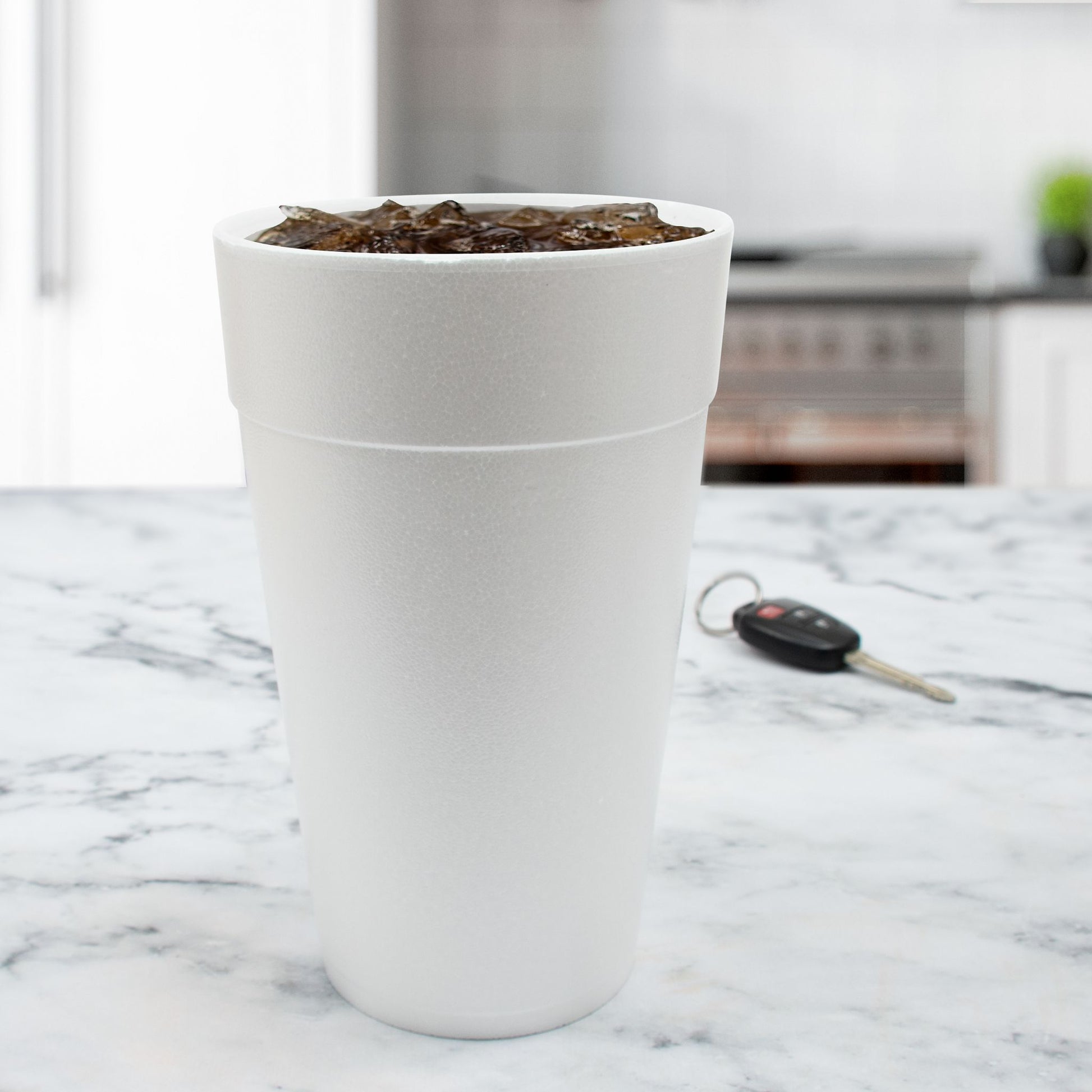 Dart 32 oz White EPS Foam Cups, 500 Count – 32TJ32