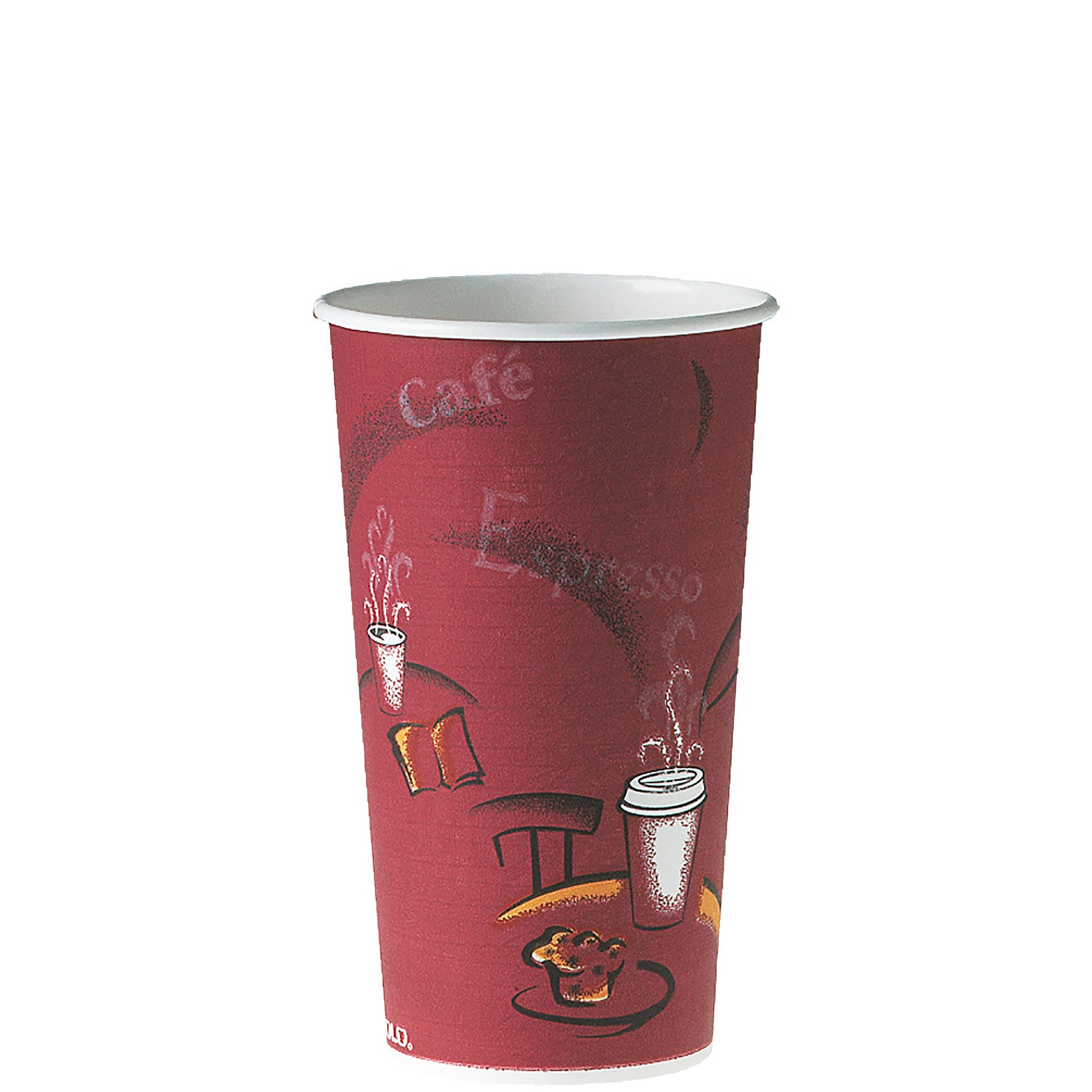 Solo 20 oz Stock Printed SSP Paper Hot Cups - Bistro®, 600 Count – 420SI-0041