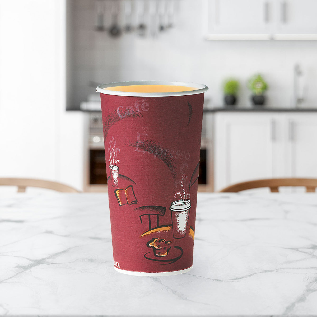 Solo 20 oz Stock Printed SSP Paper Hot Cups - Bistro®, 600 Count – 420SI-0041