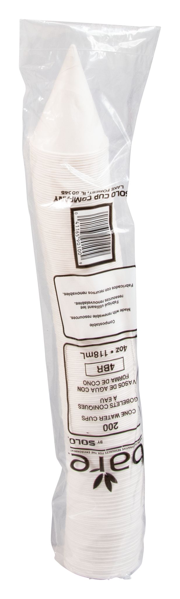 Solo 4 oz White Treated Paper Cone Water Cups, 5,000 Count – 4BR-2050