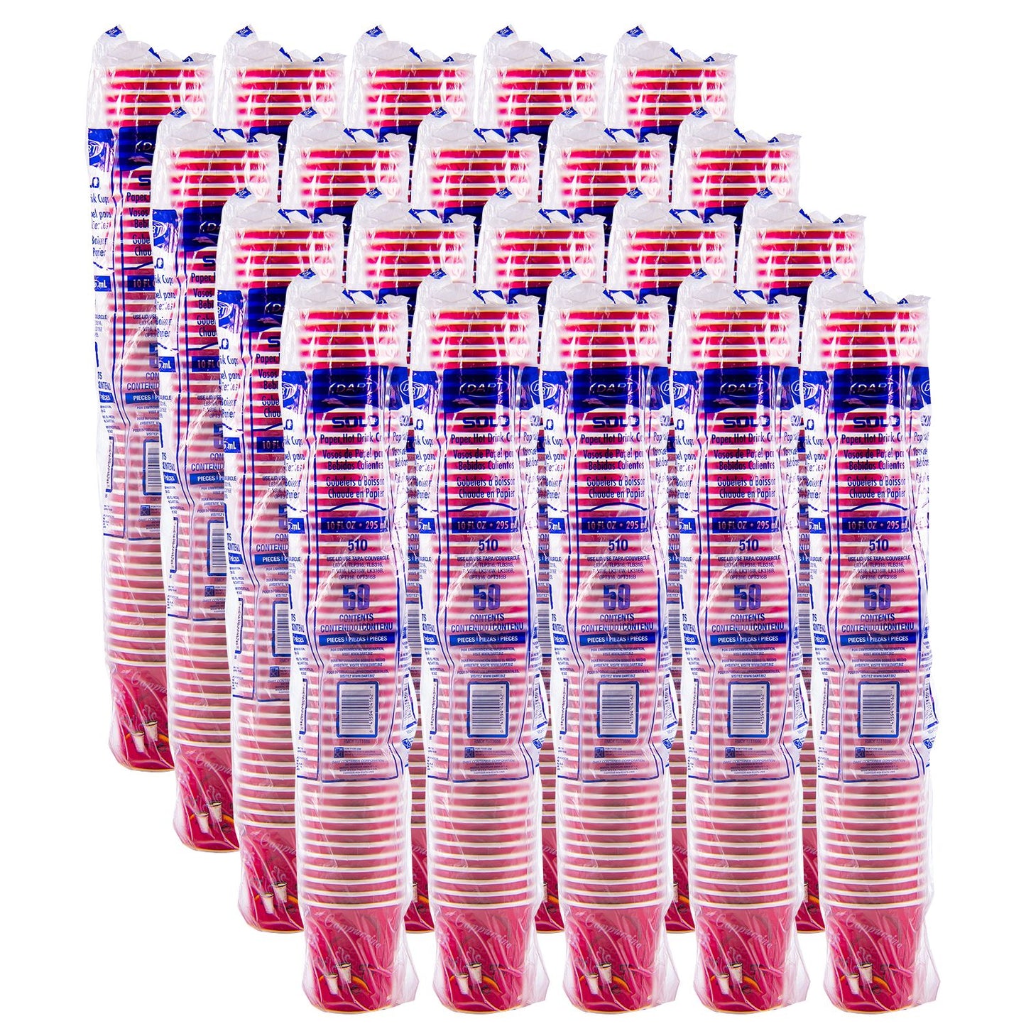 Solo 10 oz Stock Printed SSP Paper Hot Cups - Bistro®, 1,000 Count – 510SI