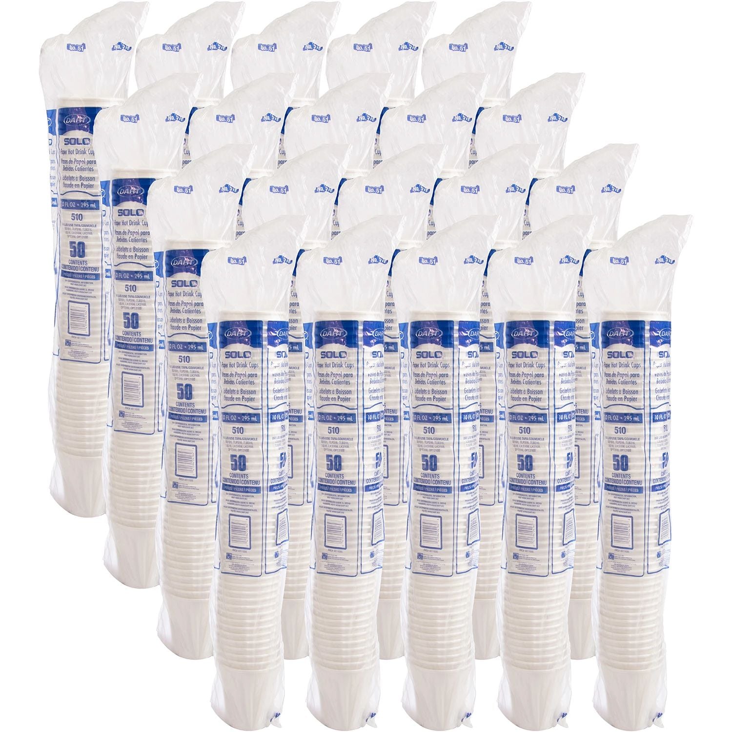 Solo 10 oz White SSP Paper Hot Cups, 1,000 Count – 510W