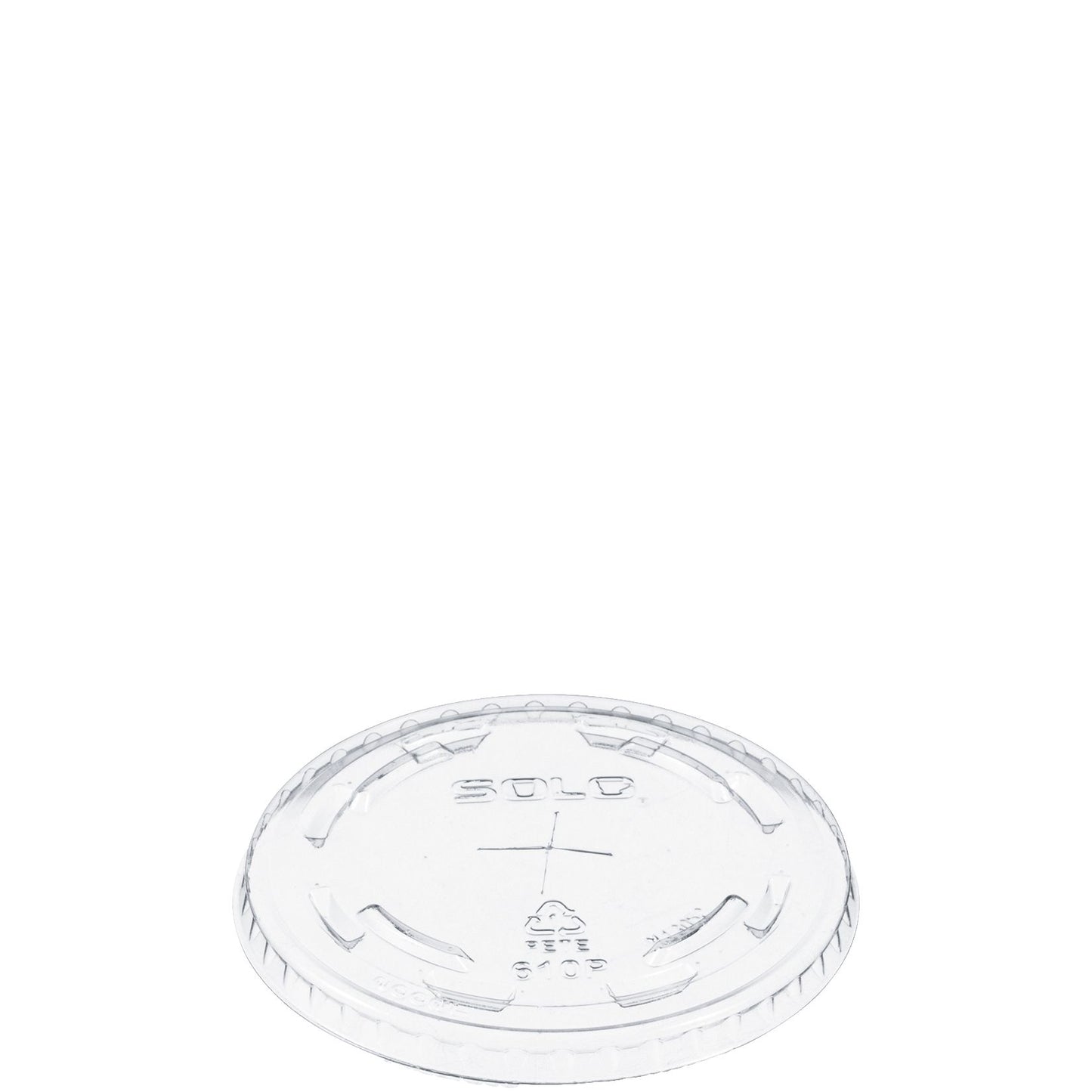 Dart 9-10 oz Clear PET Plastic Straw-Slotted Lids, 1,000 Count – 610TS