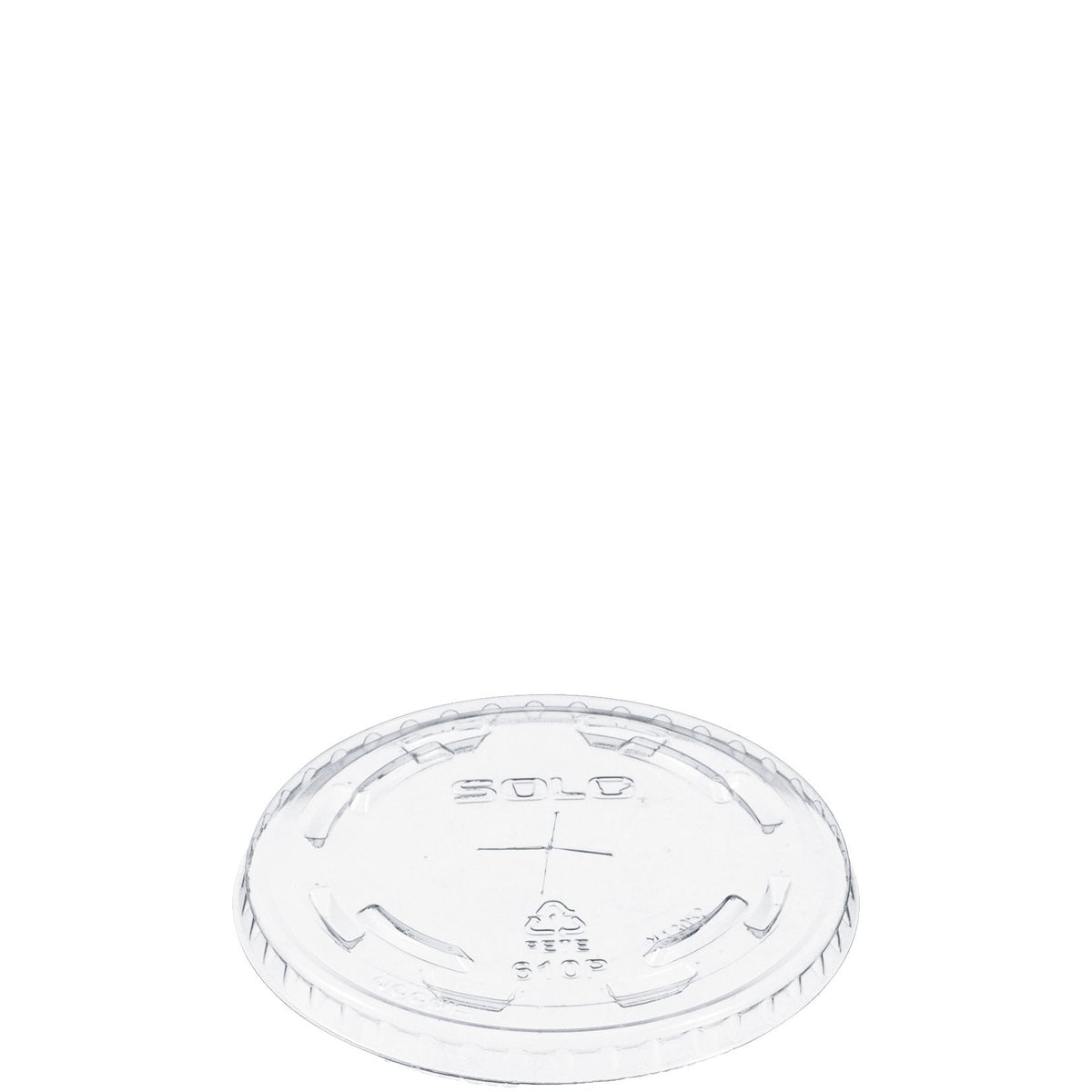 Dart 9-10 oz Clear PET Plastic Straw-Slotted Lids, 1,000 Count – 610TS