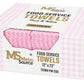 Metro Source 13" x 23" Pink Diamond-Pattern Reusable Foodservice Towels – Cloth-Like Low-Lint 1/4-Fold Cleaning Wip – product image 1