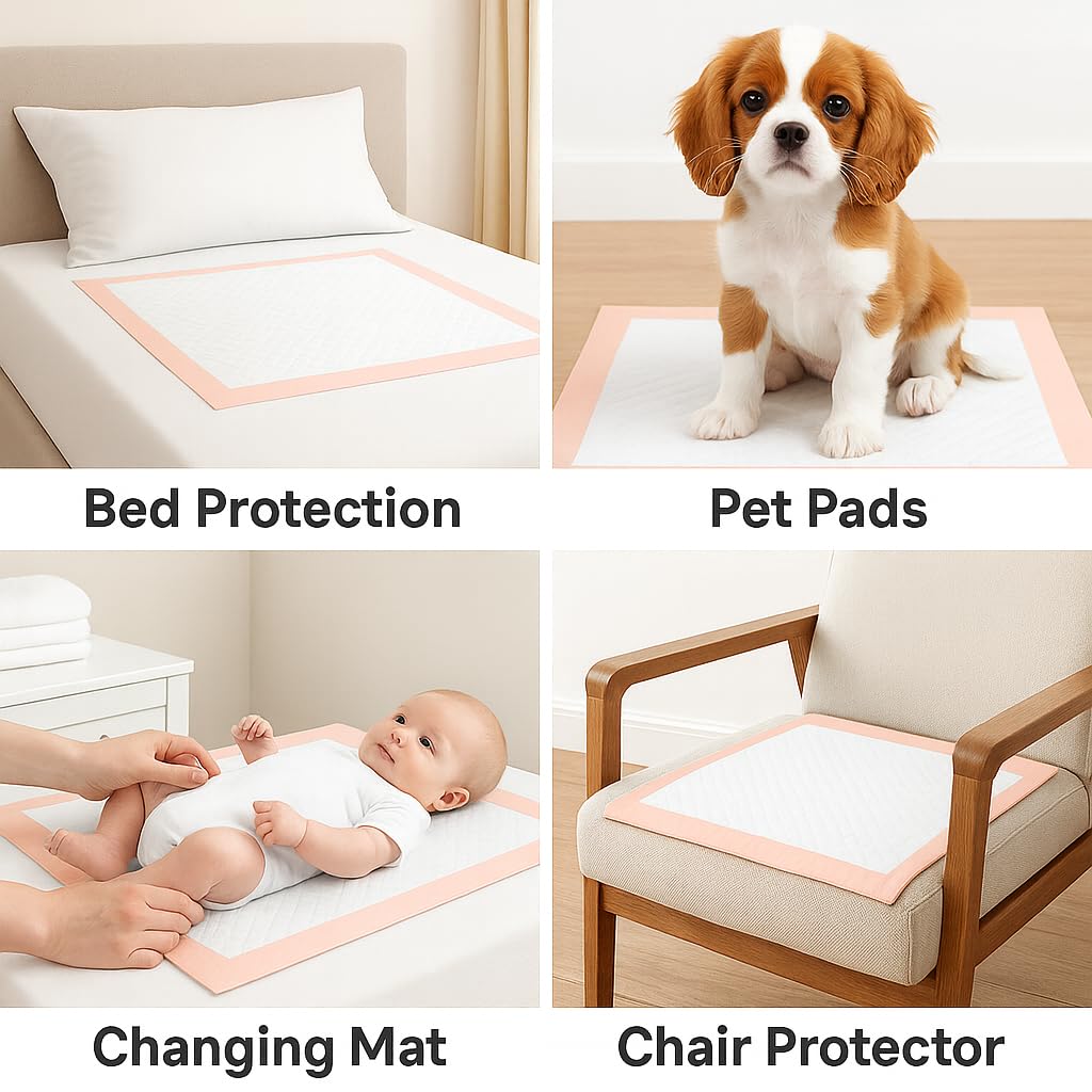 Metro Source 30”x36” [100-Count] Ultra Absorbent Chux Incontinence Bed Pads Disposable Adult with Adhesive Tape, Pe – product image 7