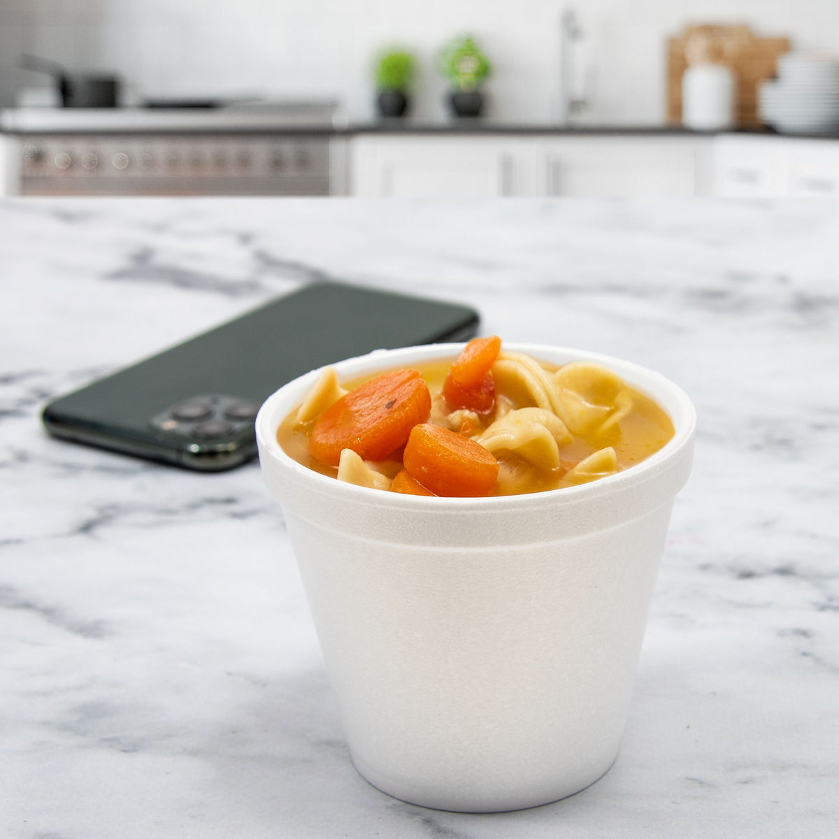 Dart 6 oz White EPS Foam Containers, 1,000 Count – 6SJ12