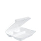 Dart 8 in White XPS Foam 3-Compartment Containers, 200 Count – 80HT3R