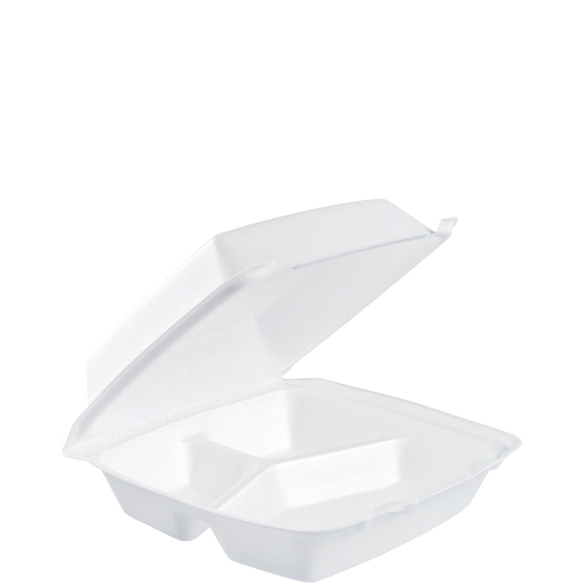 Dart 8.50 in White 8.5 in XPS Foam 3-Compartment Containers with Removable Lid, 200 Count – 85HT3R