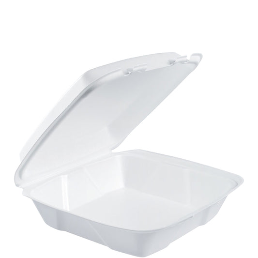 Dart 9 in White XPS Foam Containers, 200 Count – 90HT1R