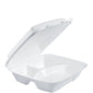 Dart 9 in White XPS Foam 3-Compartment Containers, 200 Count – 90HT3R
