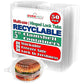 DURAMEG clear OPS hinged-lid sandwich container with sandwich