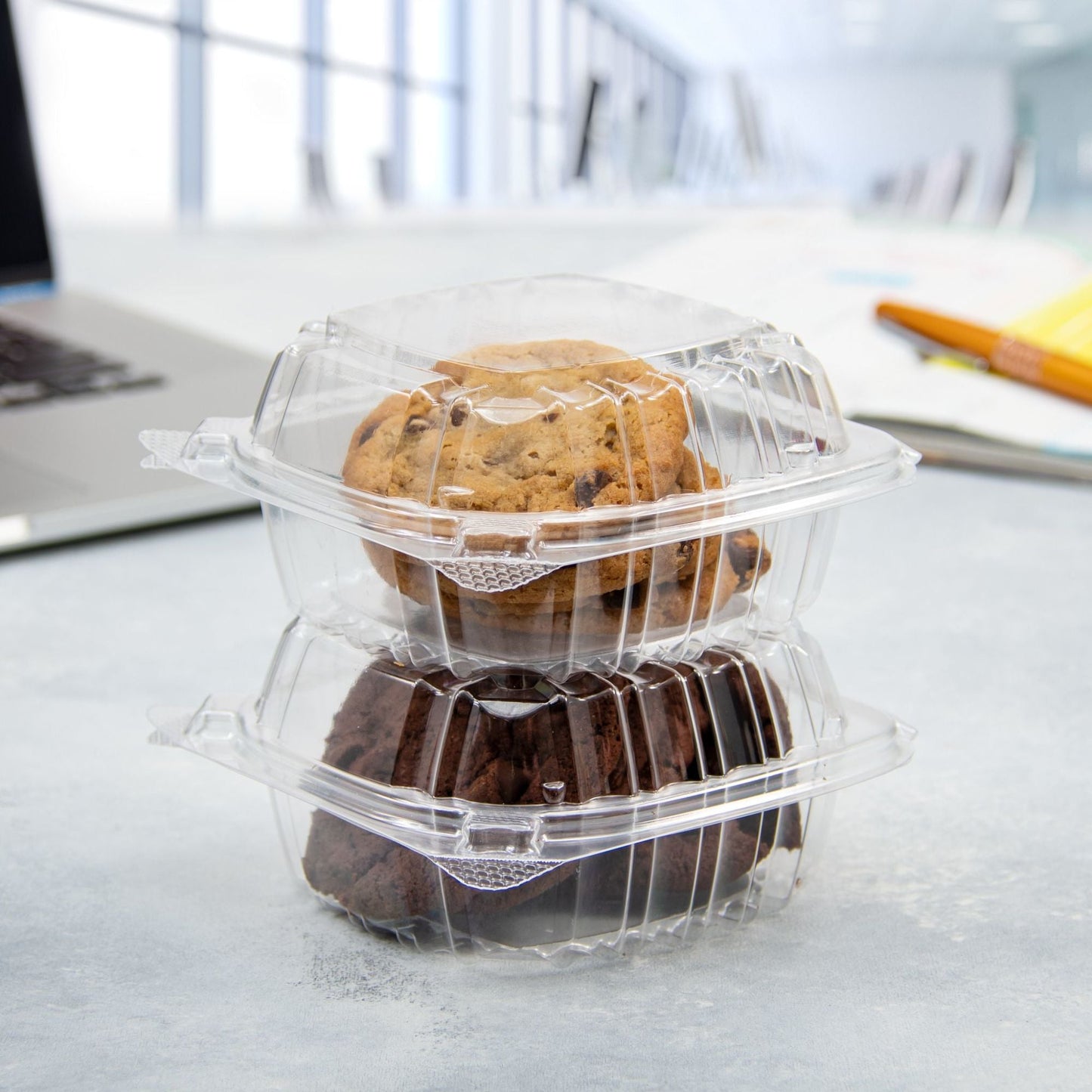 Dart 5 in Clear Hinged Sandwich Containers, 500 Count – C53PST1 – foodservice use