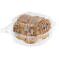 Clear hinged-lid container for cookies