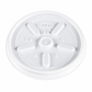 Dart 6-12 oz White HIPS Plastic Vented Lids, 1,000 Count – 12JL