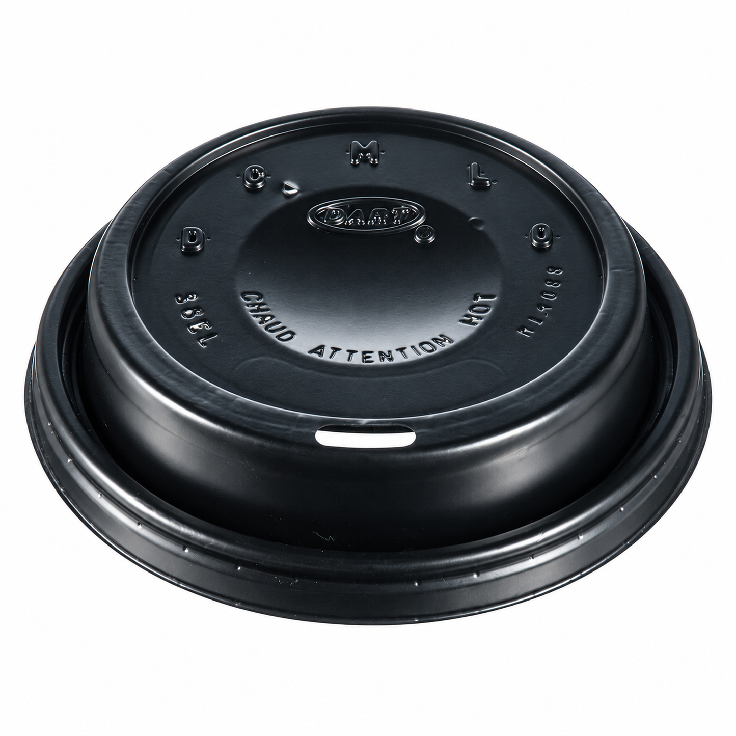 Dart 12-24 oz Black HIPS Plastic Cappuccino Lids, 1,000 Count – 16ELBLK