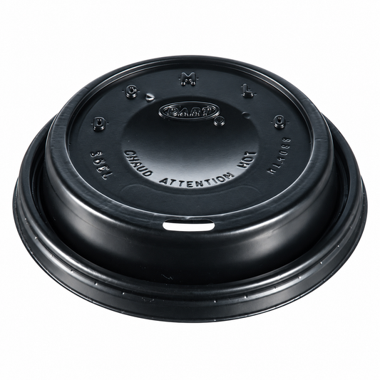 Dart 12-24 oz Black HIPS Plastic Cappuccino Lids, 1,000 Count – 16ELBLK