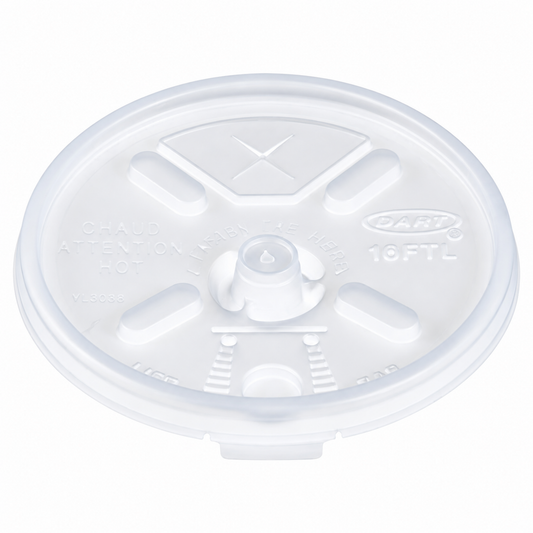 Dart 12-24 oz Translucent HIPS Plastic Straw-Slotted Lids with Lift n’ Lock – Translucent, 1,000 Count – 16FTLS