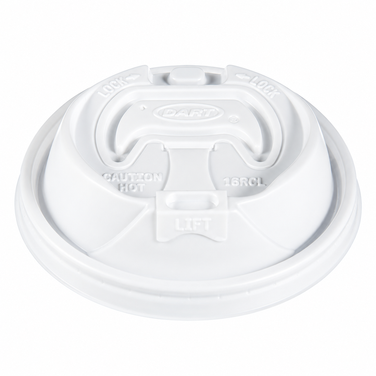 Dart 12-24 oz White HIPS Plastic Optima® Reclosable Lids, 1,000 Count – 16RCL