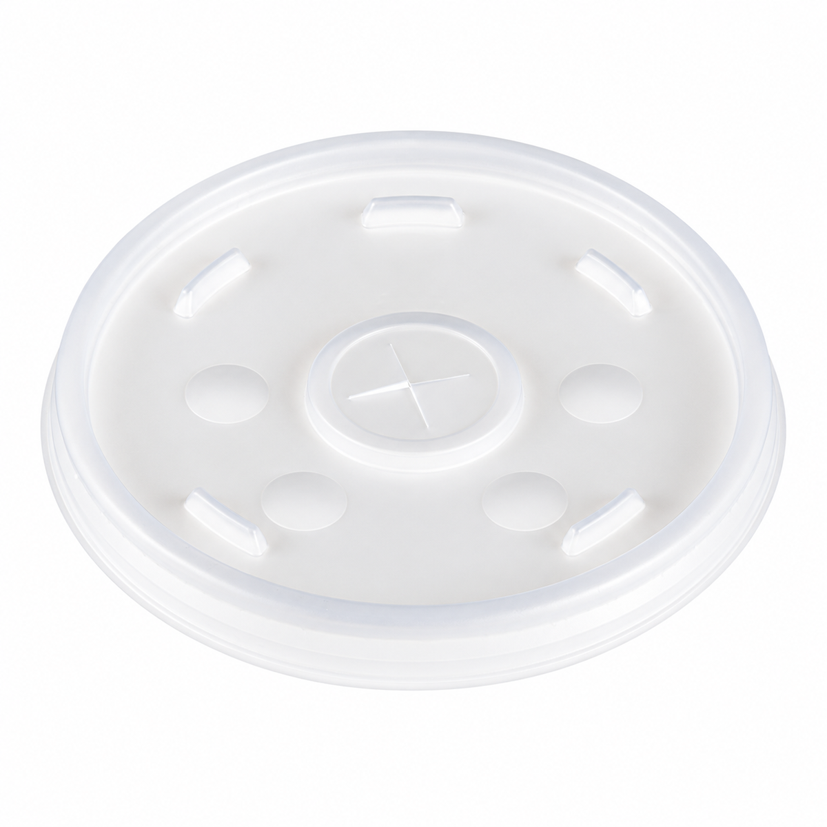 Dart 12-24 oz Translucent HIPS Plastic Straw-Slotted Lids, 1,000 Count – 16SL