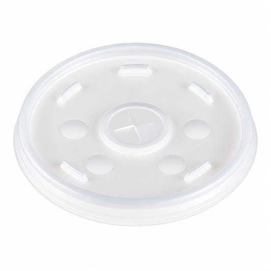 Dart 12-24 oz Translucent HIPS Plastic Straw-Slotted Lids, 1,000 Count – 16SL