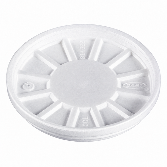 Dart 20 oz White EPS Foam Vented Lids, 500 Count – 20RL