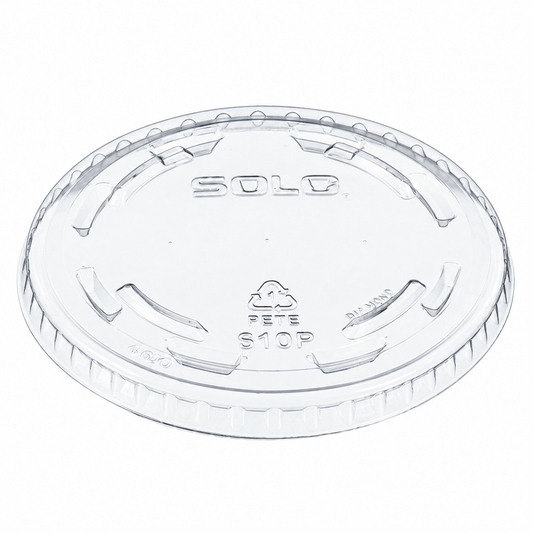 Dart 10 oz Clear PET Plastic Non-Vented Lids, 1,000 Count – 610TP