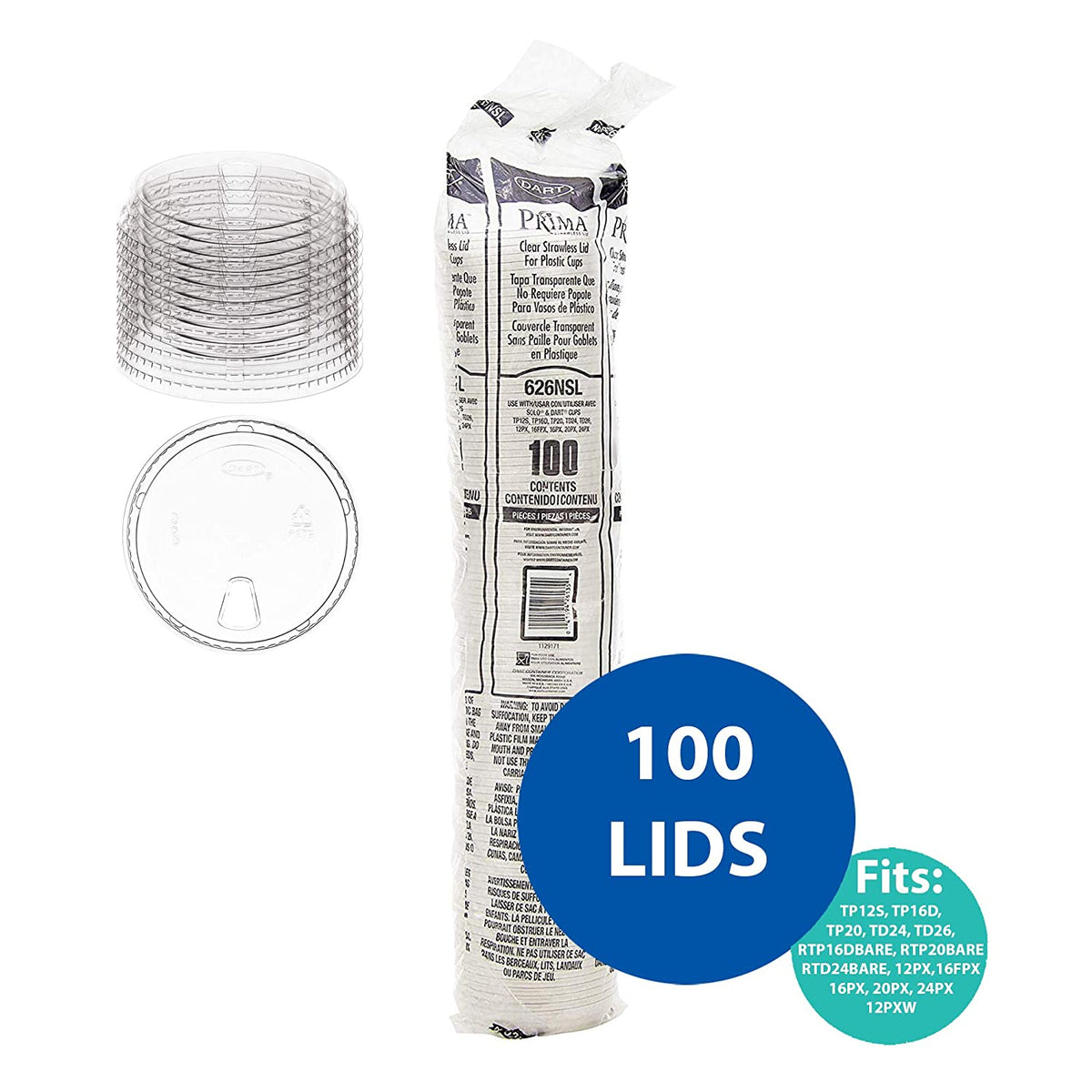 Solo Clear Strawless PET Cold Cup Lids, 1000 Count – 626NSL – product image