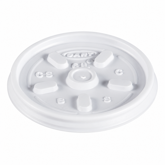 Dart 6 oz white vented plastic lid, 1000 count – 6JL