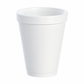 Dart 8 oz white insulated foam cup, 1000 count – 8J8