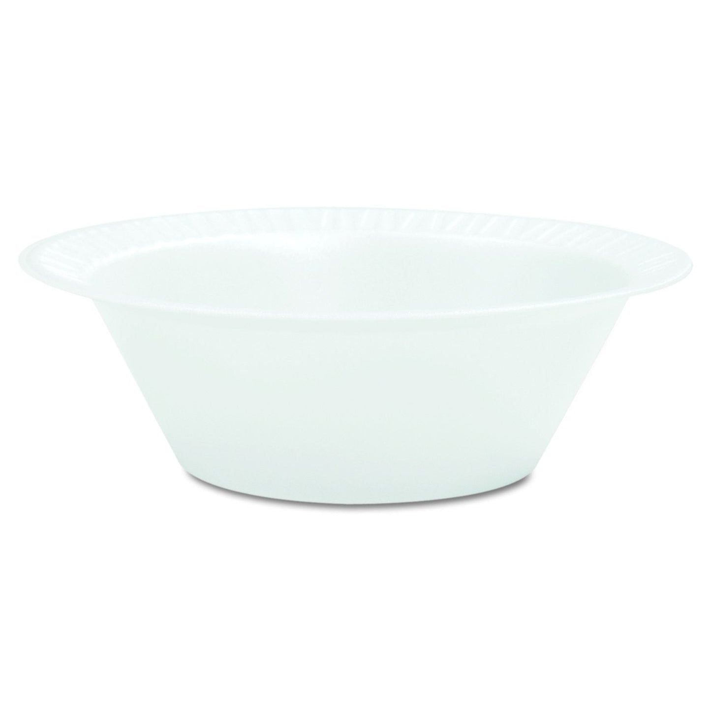 White Non-Laminated Concorde Round Foam Bowl 10-12 oz (1000) | Dart 12BWWCR