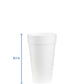 White Insulated Foam Cups 20 oz 500 Count - Disposable J Cup® | Dart 20J16