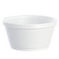 Insulated Foam Food Cup 8 oz 1000 Count - Squat White, Disposable | Dart 8SJ20
