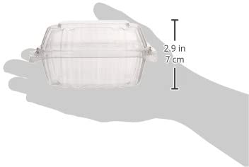 Dart 5 in Clear Hinged Sandwich Containers, 500 Count – C53PST1 – product image