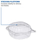 Clear Hinged Lid 6" Plastic Sandwich Containers (500 Pack) | Dart C57PST1 ClearSeal®