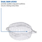 Clear Hinged Lid 6" Plastic Sandwich Containers (500 Pack) | Dart C57PST1 ClearSeal®