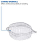 Clear Hinged Lid 6" Plastic Sandwich Containers (500 Pack) | Dart C57PST1 ClearSeal®