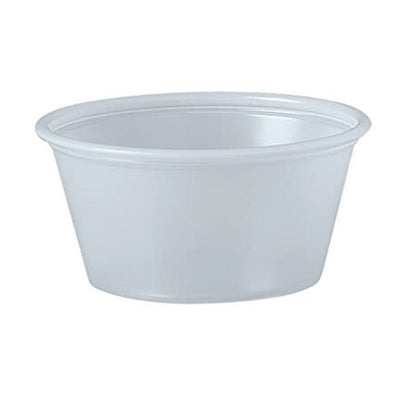 Translucent Portion Small Container Cups 2 oz 2500 Count | Dart Soufflés P200N
